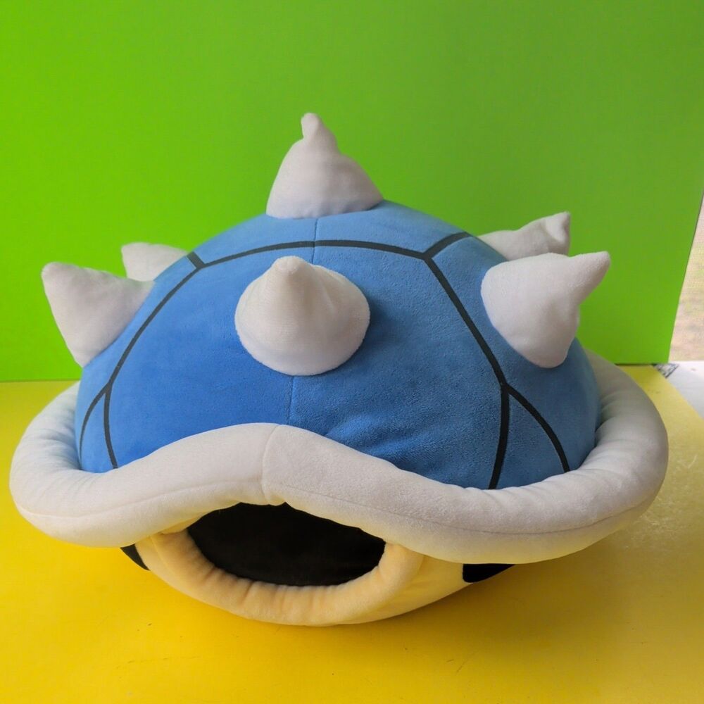 Tomy Blue Spiny Shell Club Mocchi Mocchi Nintendo Mario Kart Plush Pillow 14"